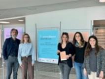 In foto Degl'Innocenti, Banchelli, Meoli e personale della biblioteca CiviCa