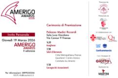 L'invito per gli Amerigo Awards