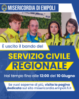 La Misericordia di Empoli mette a disposizione un posto per il servizio civile regionale 2026