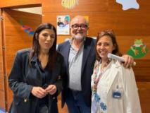 Monni in visita al Meyer (fonte foto comunicato stampa)