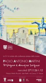 Locandina Paolo Antonio Martini. Disegno dunque sogno - Avviso di Conferenza Stampa