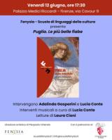 La locandina dell&rsquo;incontro su &rsquo;Puglia. Le più belle fiabe&rsquo;
