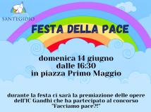Il volantino della 'Festa della pace'