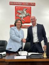 Stefania Saccardi e Luca Salvetti (Fonte foto comunicato Anci Toscana)