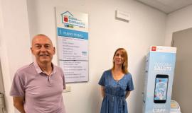 da sx sindaco Paolo Sottani, psicologa Giulia Pagliai