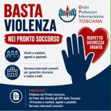Locandina "Basta violenza nei pronto soccorso"