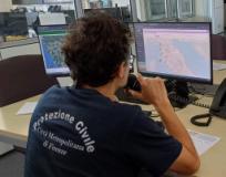 Allerta Meteo Arancione. Aggiornamento dalla Sala di Protezione Civile della Città Metropolitana di Firenze (Foto Daniela Mencarelli - Met Ufficio Stampa