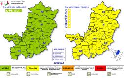 Allerta Gialla per temporali forti su tutti i Comuni del territorio metropolitano (fonte protezione civile città metro firenze)