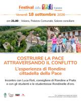 Uno degli eventi del Festival della Pace, un fine settimana tra incontri, laboratori per bambini, camminate e musica