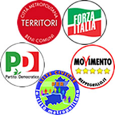 Contrassgni delle liste presentate alle elezioni per il Consiglio metropolitano di Firenze