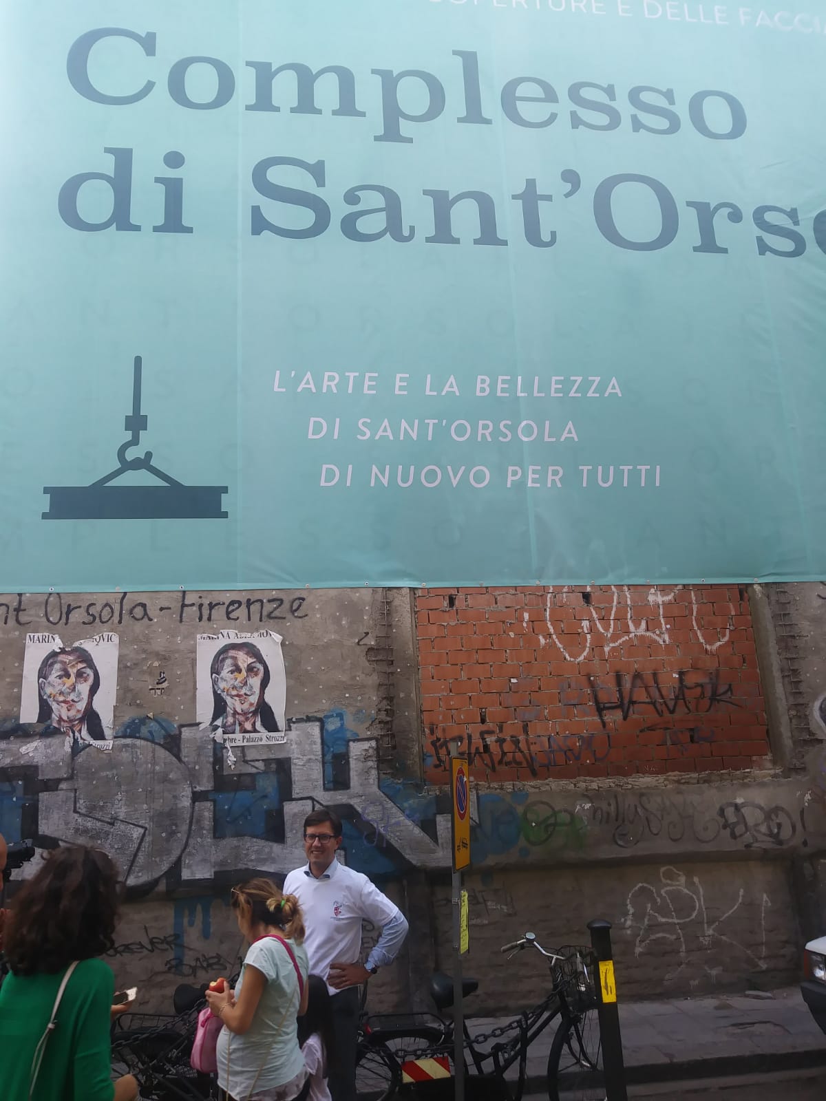 Il Sindaco Dario Nardella durante il sopralluogo a Sant'Orsola