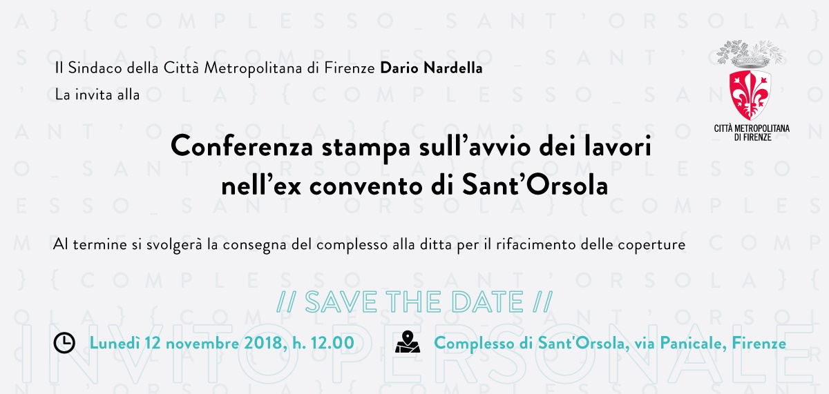L'invito per la conferenza stampa con 'save the date'