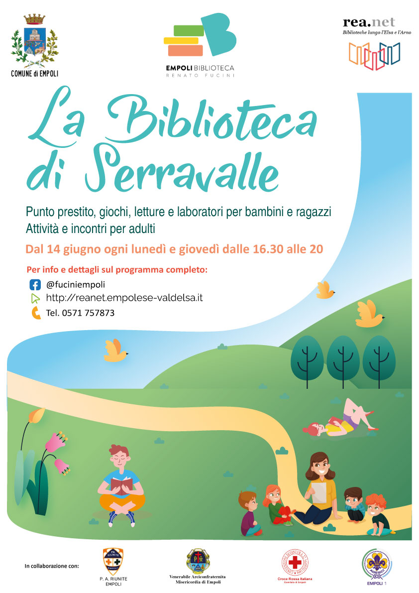 manifesto La biblioteca di Serravalle