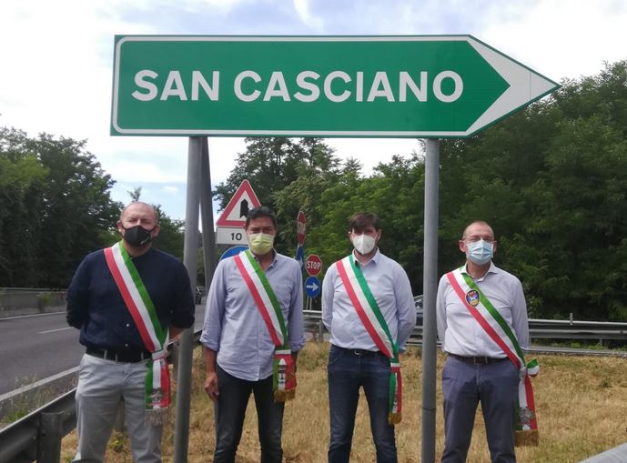 I sindaci allo svincolo di San Casciano