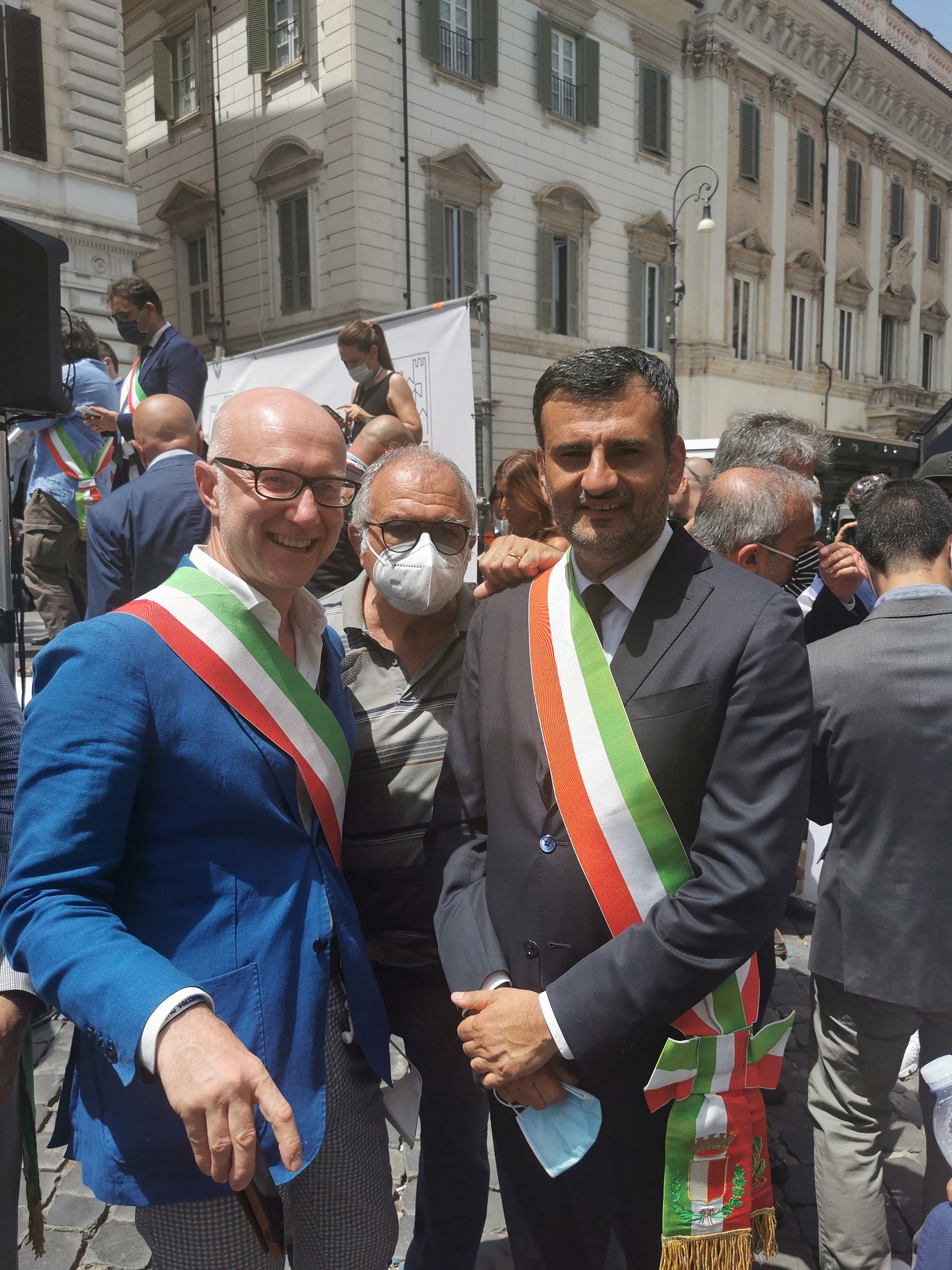 Spinelli e Cordone con il presidente dell'Anci Decaro (Fonte foto Comune di Fucecchio)