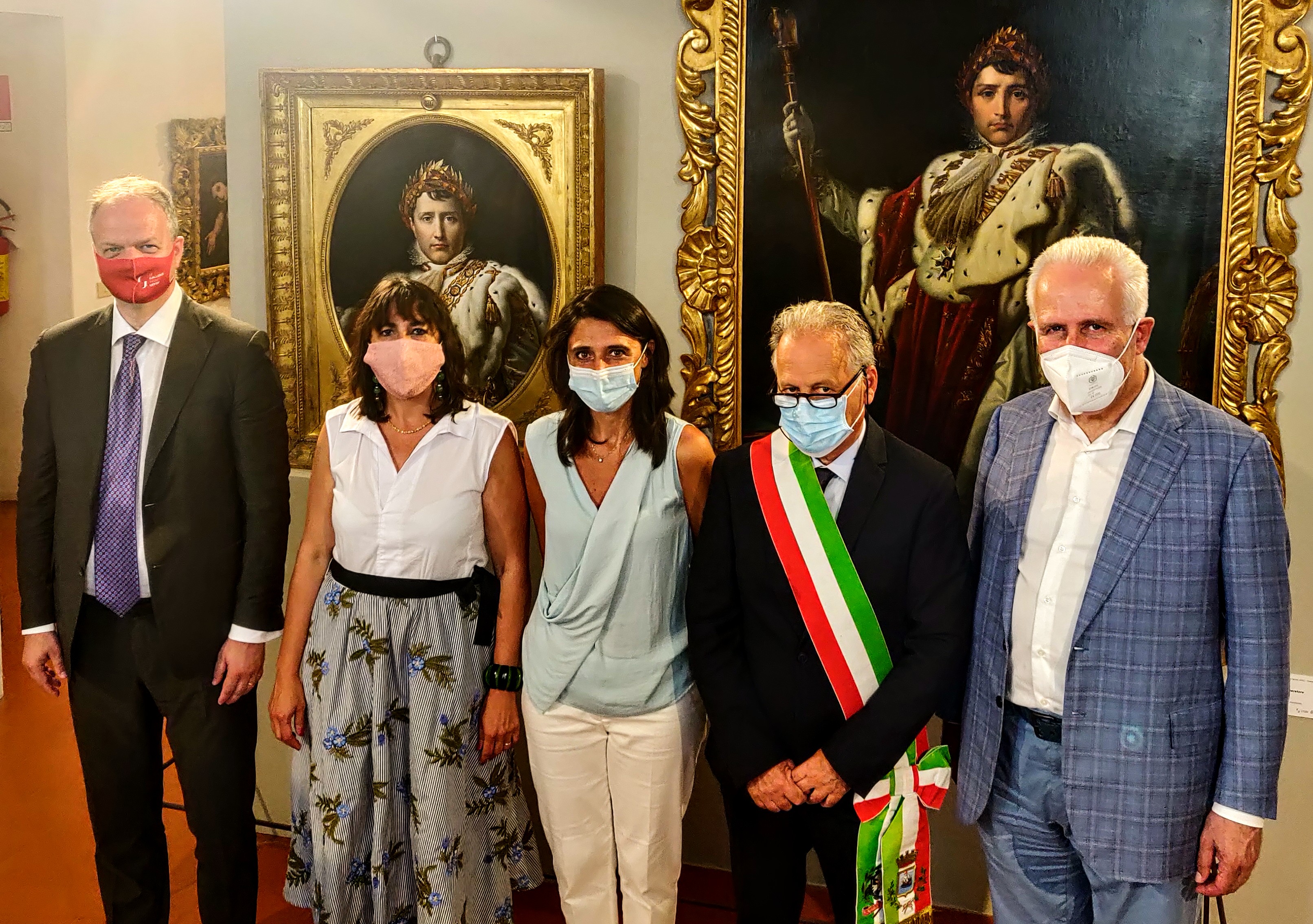 Eike Schmidt, Elena Marconi, Nadia Mazzei, Angelo Zini, Eugenio Giani (Fonte foto Galleria degli Uffizi)