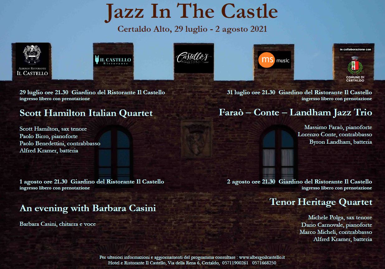 Locandina Programma Jazz in the Castle 2021