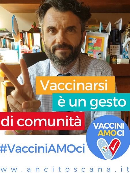 Manifesto della campagna vaccinale di AnciToscana
