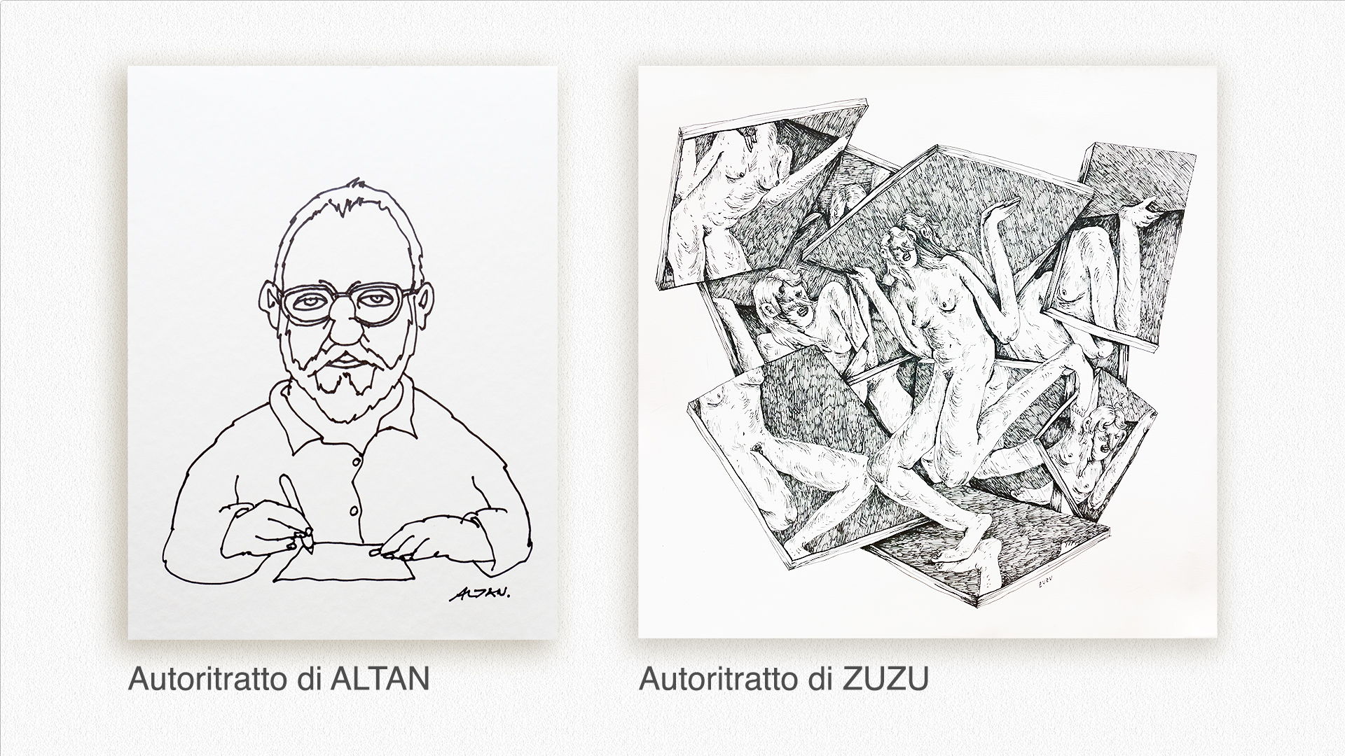 Autoritratto di Altan e di Zuzu (Fonte foto Galleria Uffizi)