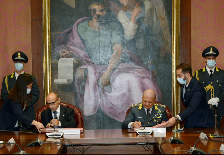 ComandanteGeneraleGdF, Gen. C.A. Giuseppe Zafarana, e il Presidente Autorità Nazionale Anticorruzione, Avv. Giuseppe Busia