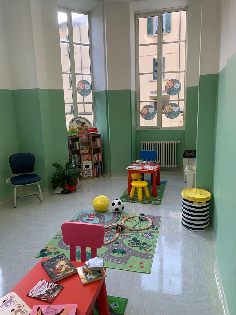 Sala di attesa al Ceppo punto vaccini pediatrici (Fonte foto Ausl Toscana Centro)