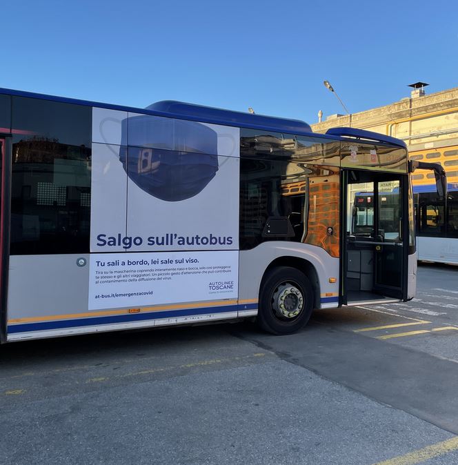 Campagna 'Salgo sull'autobus' sui veicoli di Autolinee Toscane