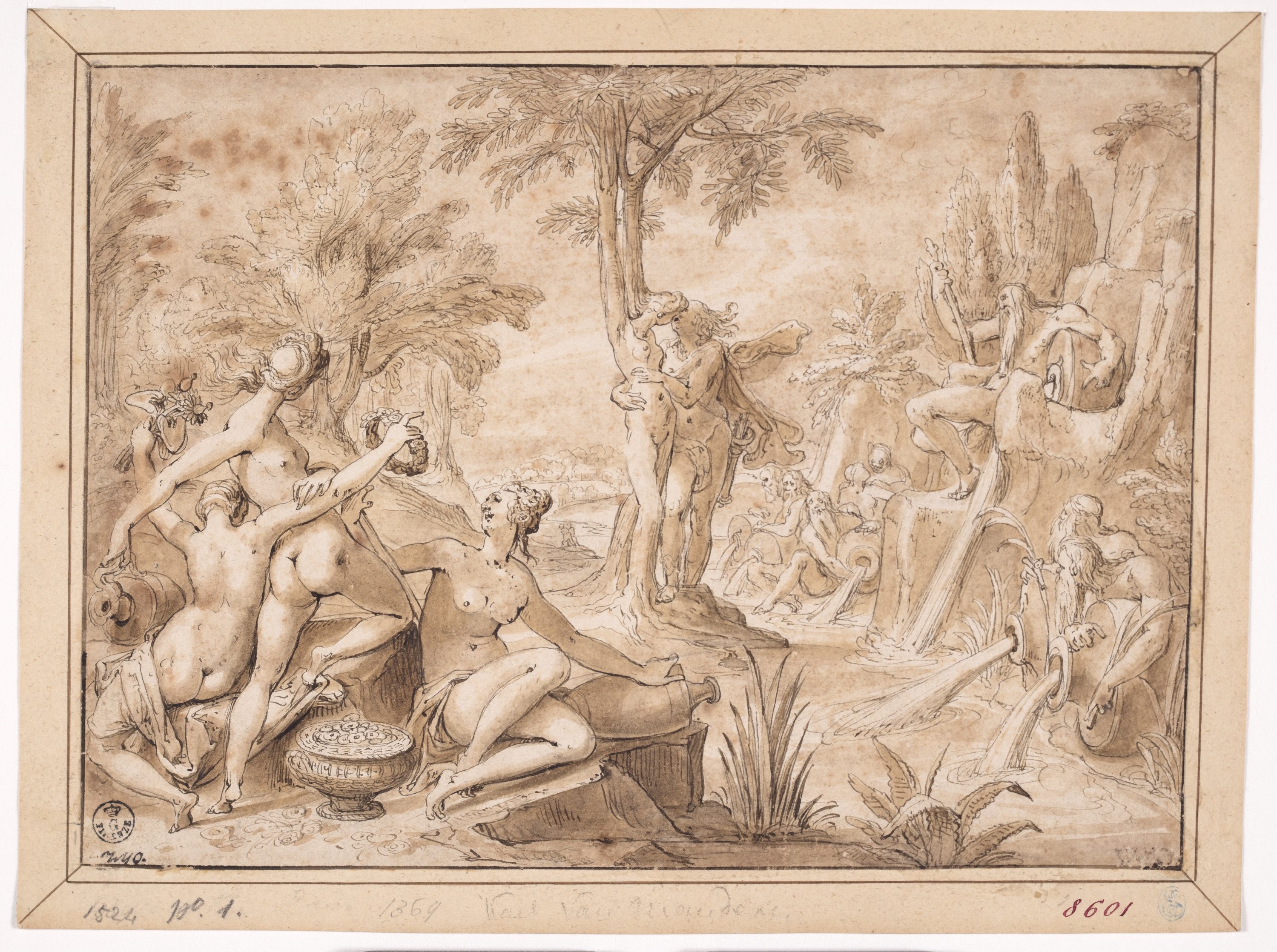 'Apollo e Dafne' disegno K Van Mander (Fonte Gallerie degli Uffizi)