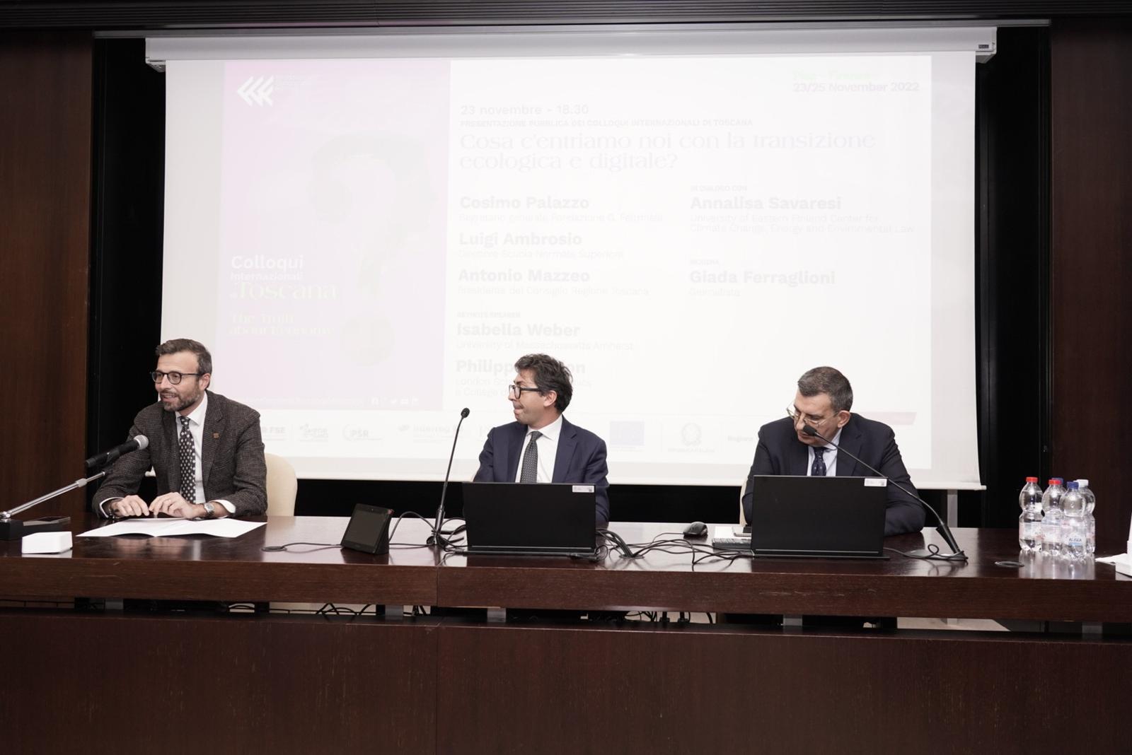 Istituzioni: Il presidente del Consiglio regionale ai ‘Colloqui internazionali di Toscana’ (Fonte foto Consiglio della Regione Toscana)