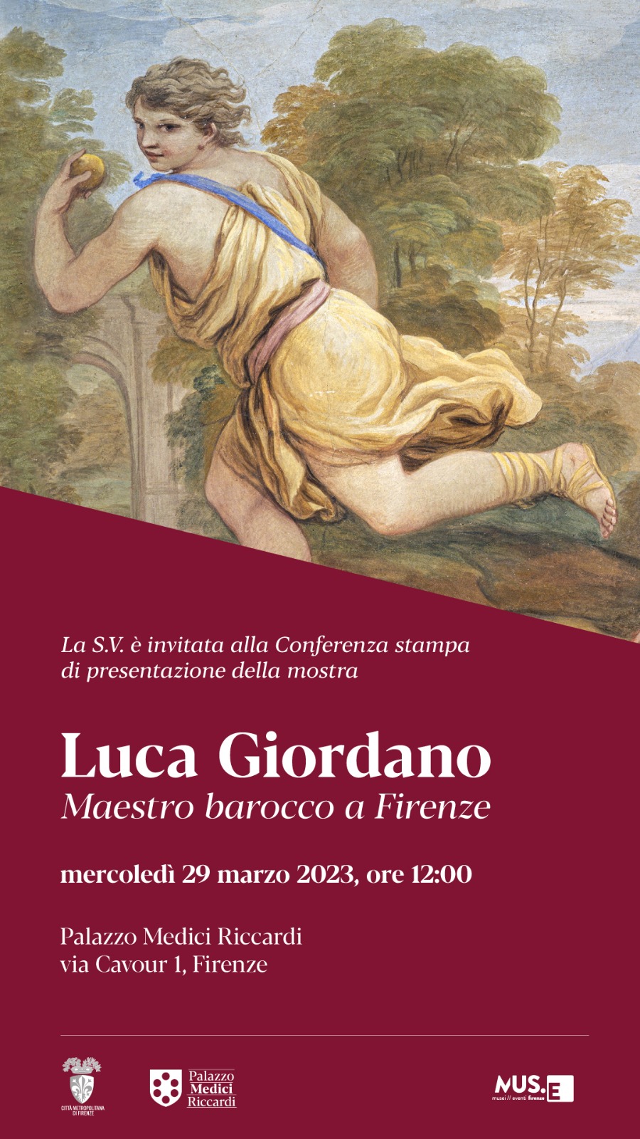 Locandina Mostra "Luca Giordano. Maestro barocco a Firenze" 