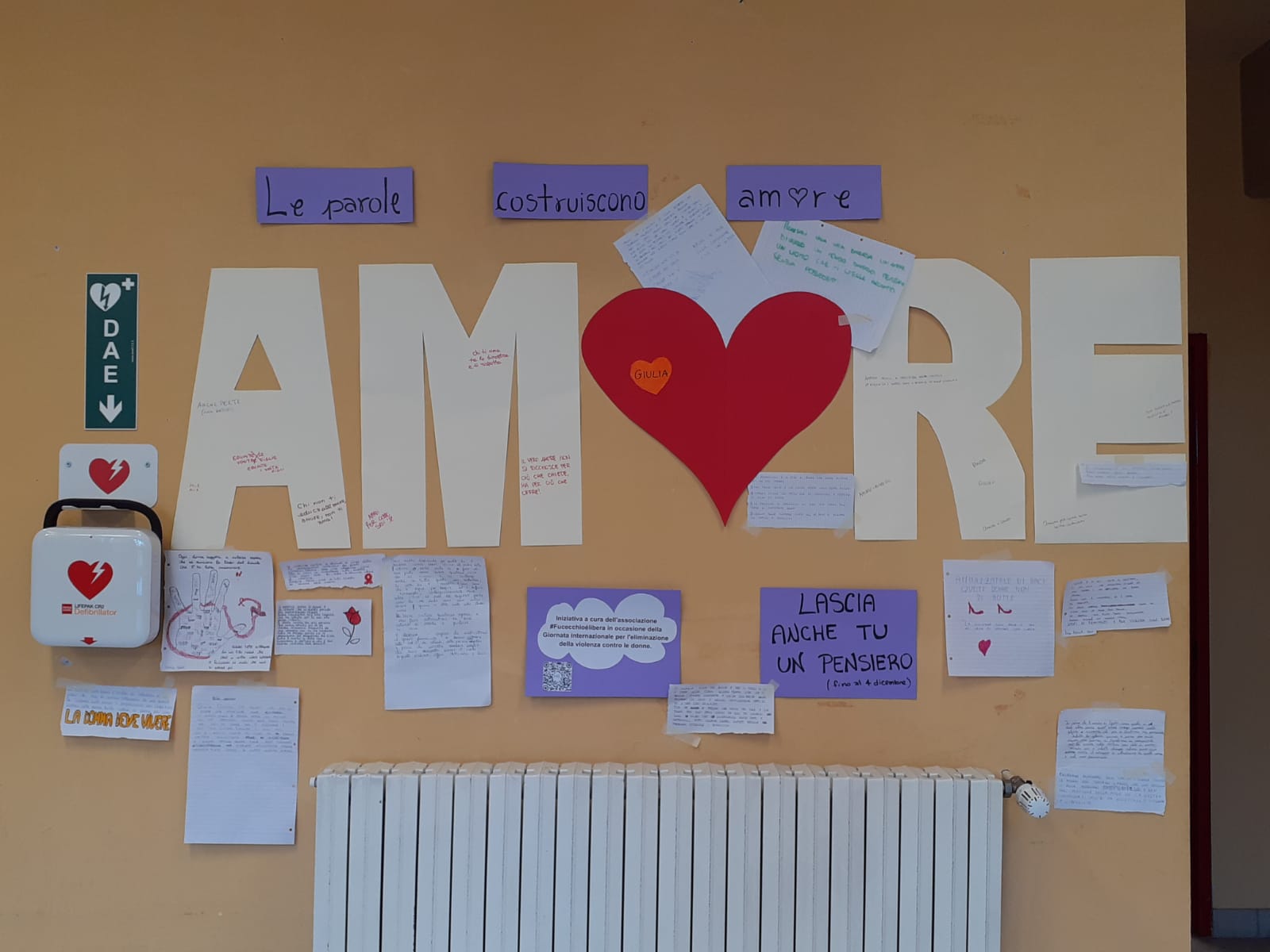 Le parole costruiscono amore", un'iniziativa nelle scuole di Fucecchio in occasione della Giornata internazionale per l'eliminazione della violenza contro le donne