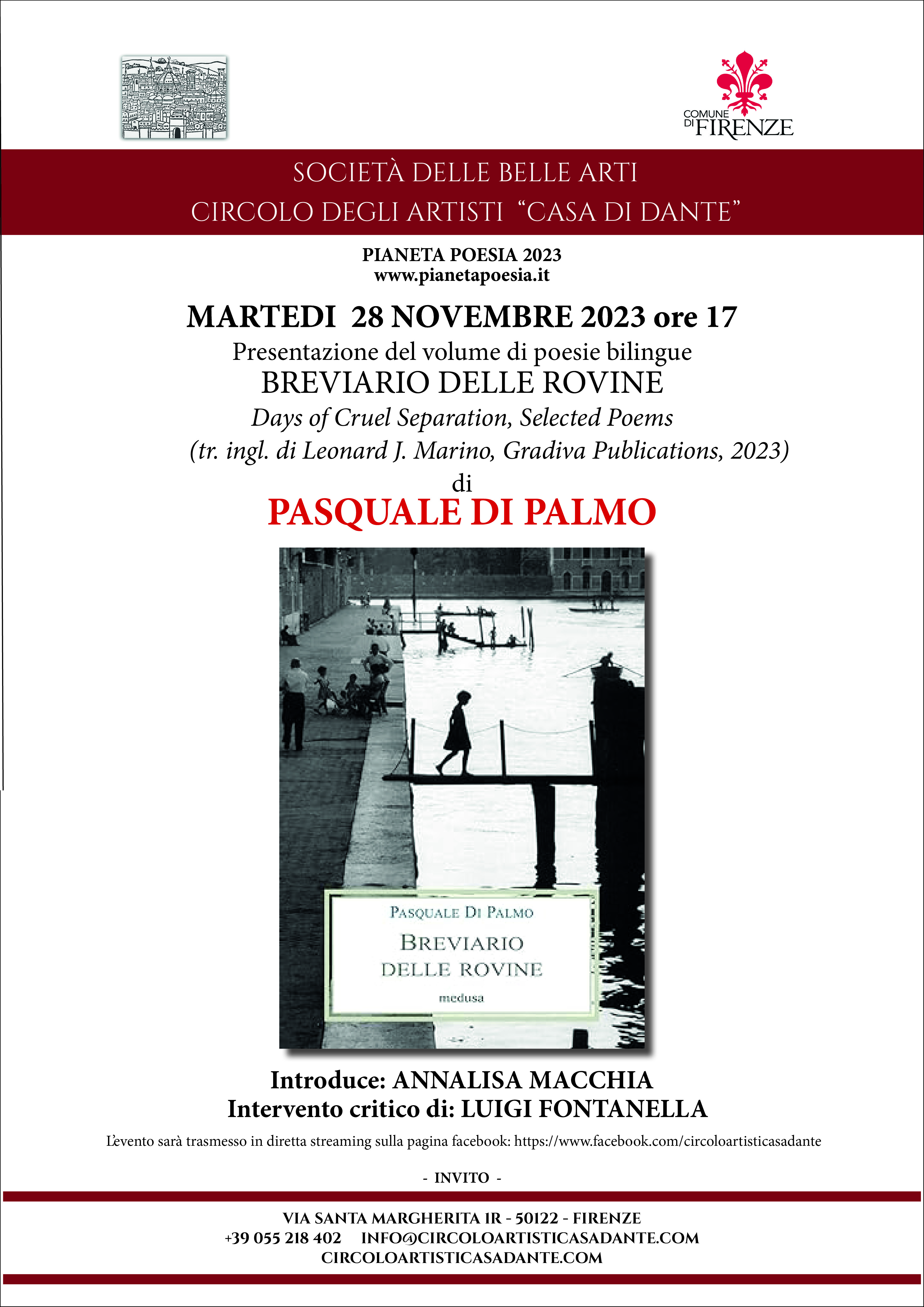 Il 'Breviario' di Pasquale Di Palmo alla Casa di Dante