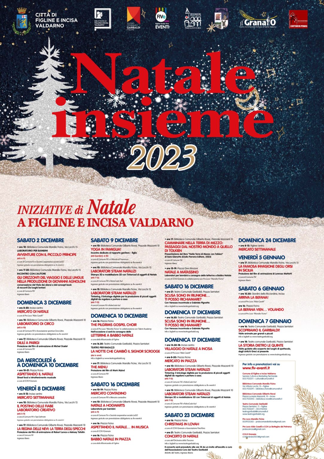 Un Natale ricco di appuntamenti a Figline e Incisa Valdarno