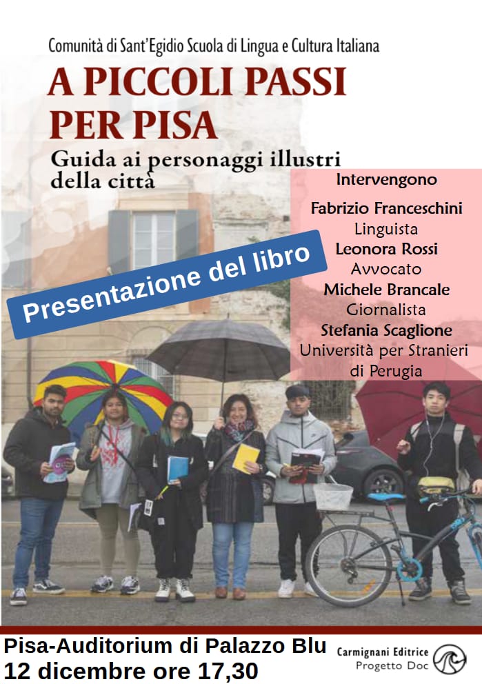Il volantino di presentazione di 'A piccoli passi per Pisa'