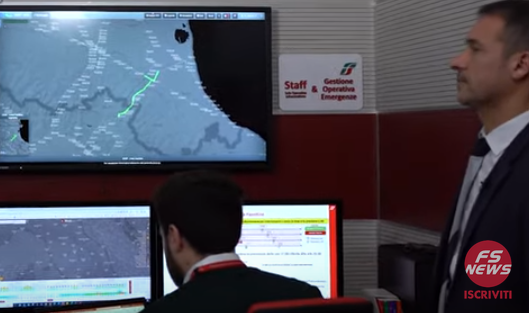 Frame Video Fs News monitoraggio rete ferroviaria 