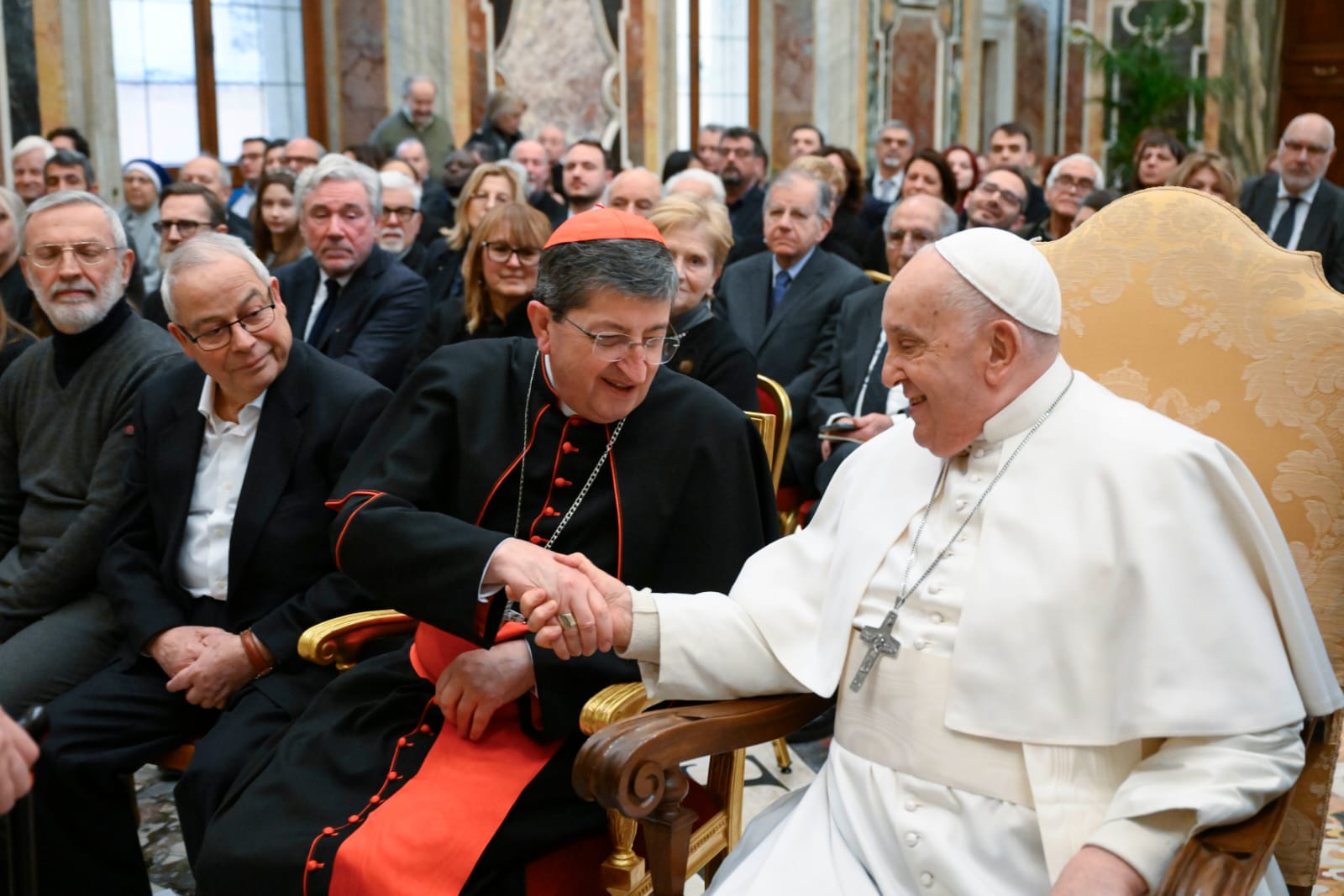 L'incontro con Papa Francesco (fonte Vatican media)