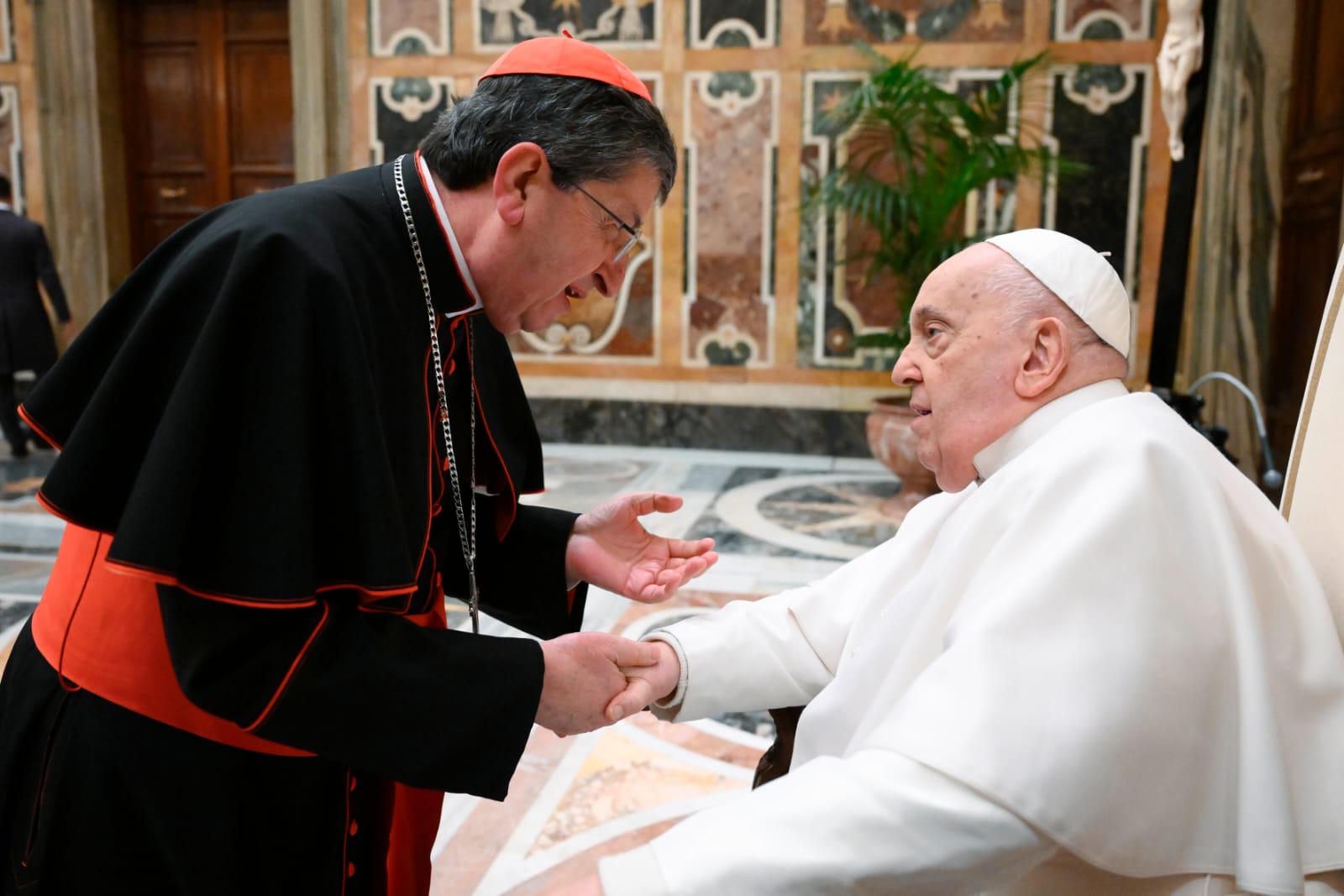 L'udienza con Papa Francesco (fonte Vatican media)