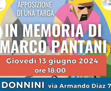 Una targa in memoria di Marco Pantani