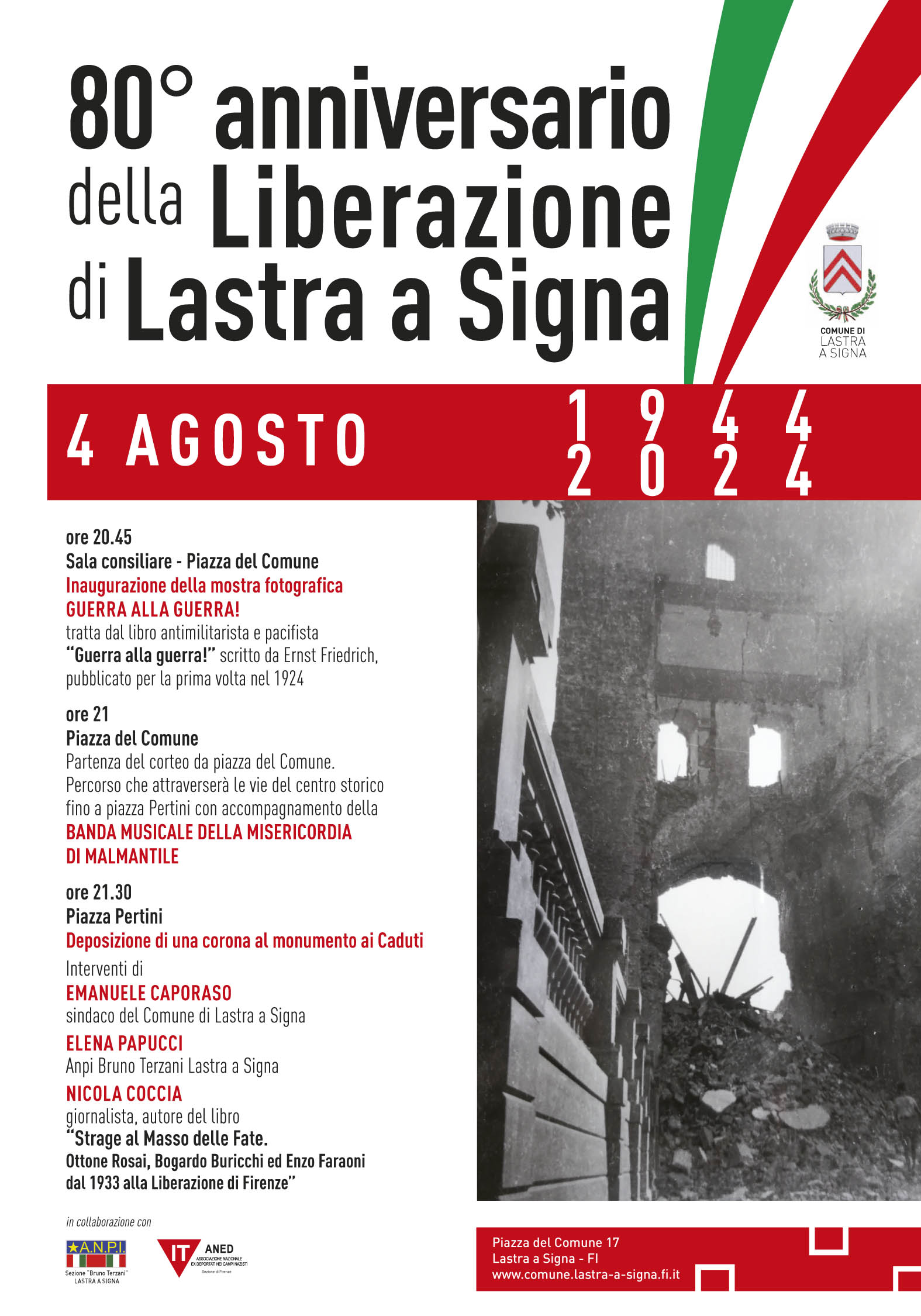 Cerimonia per l’80° anniversario della Liberazione di Lastra a Signa