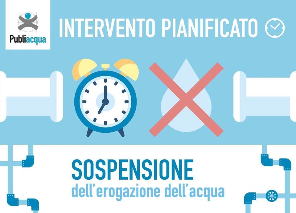 Sospensione erogazione idrica per intervento pianificato