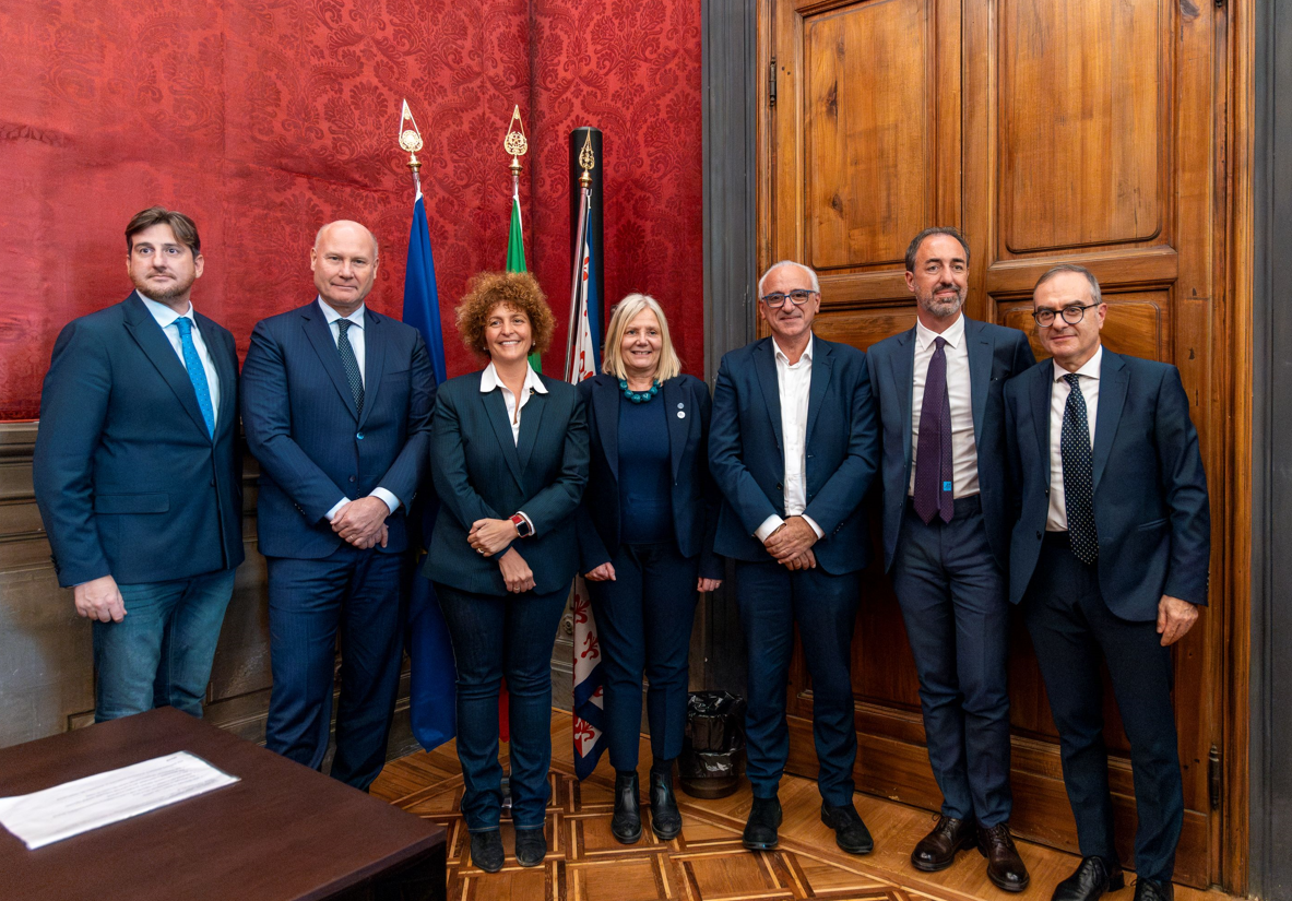 Da sx Ciappi, Vecchioni, Roversi, Petrucci, Armentano, Pisani, Degli Innocenti (fonte foto Unifi) 