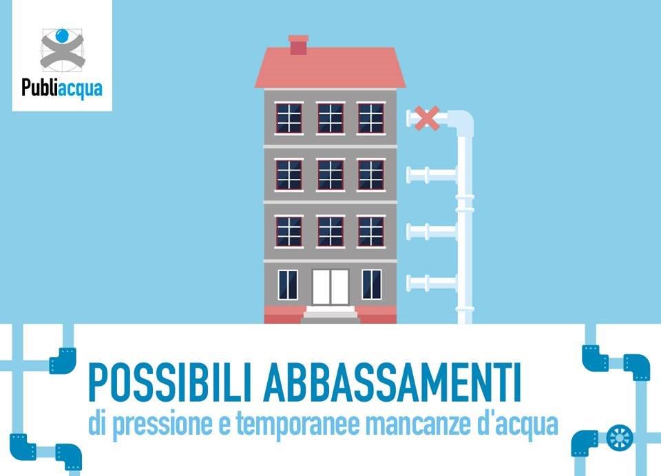 Possibili mancanze d'acqua e abbassamenti di pressione per distacco energia elettrica