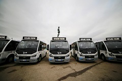 Presentazione dei 12 bus elettrici (Foto Antonello Serino - Met Ufficio Stampa)