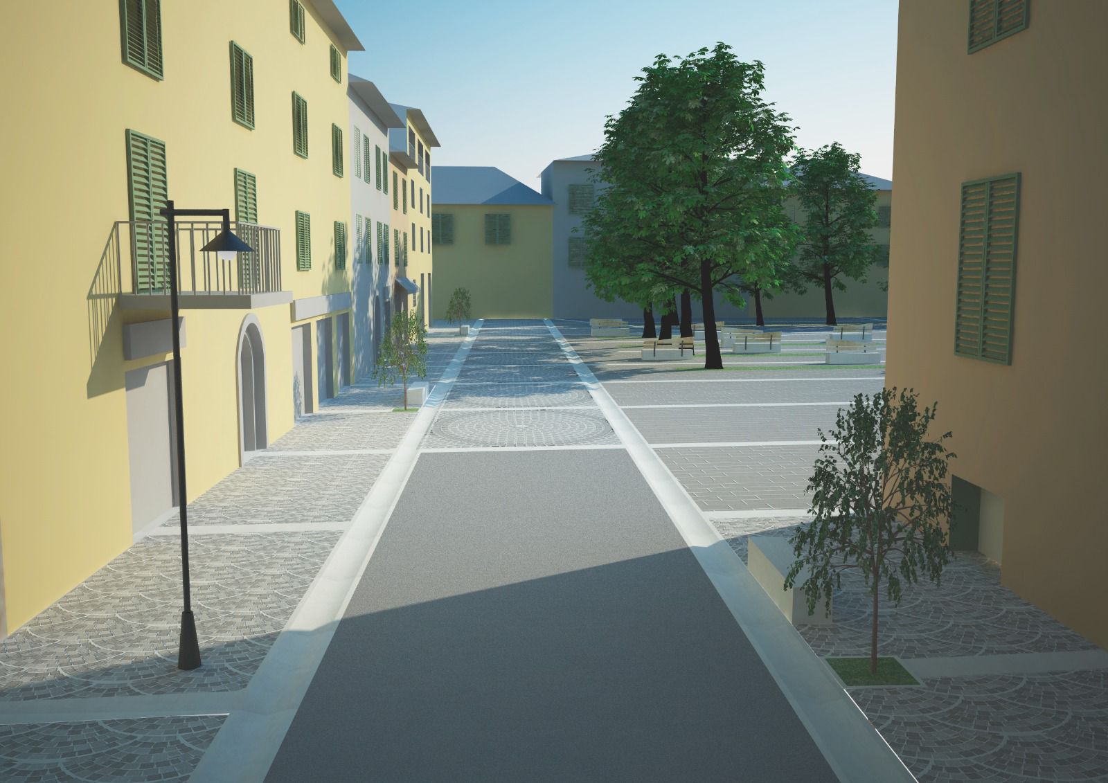 Rendering via 2 giugno (Fonte immagine Comune di Montespertoli)