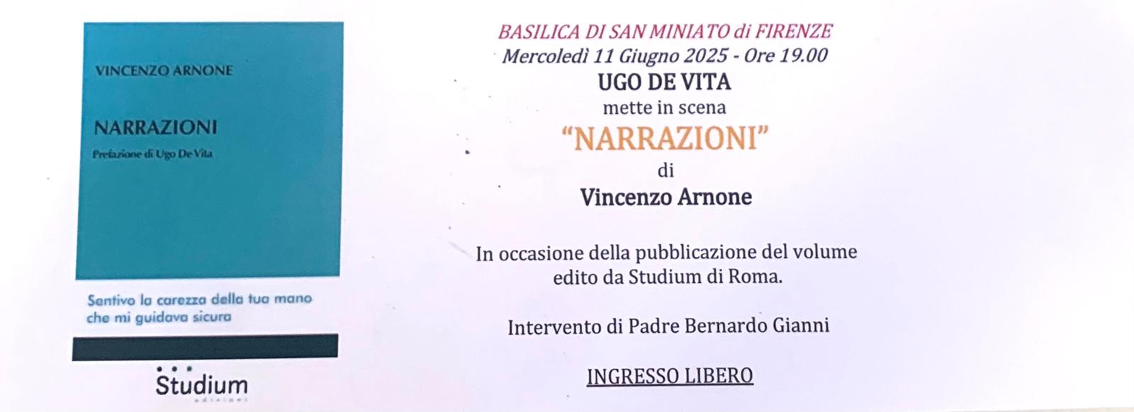 A San Miniato le 'Narrazioni' di Vincenzo Arnone