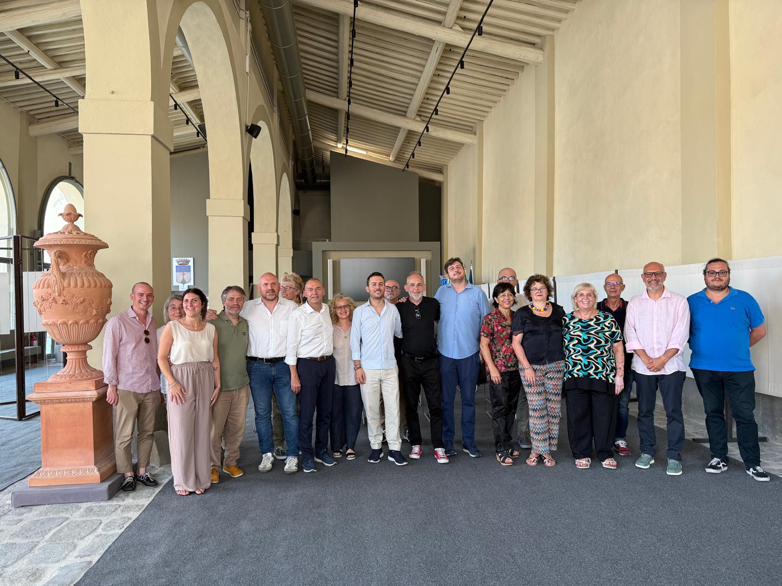 Firma protocollo d'intesa Comuni del Chianti e Colli Fiorentini (Foto da comunicato ufficio stampa associato Chinati Fiorentino)