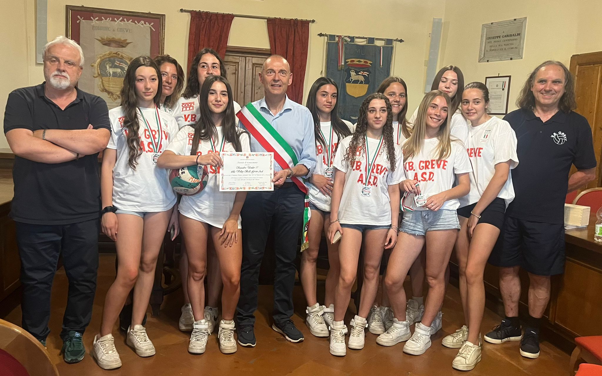 La squadra di pallavolo c sindaco Sottani