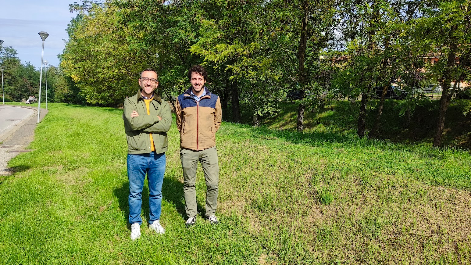 assessore ai lavori Pubblici Giulio Saturnini e Paolo Giglioli, responsabile Lavori pubblci Comune (Foto da comunicato Comune di Greve in Chianti)