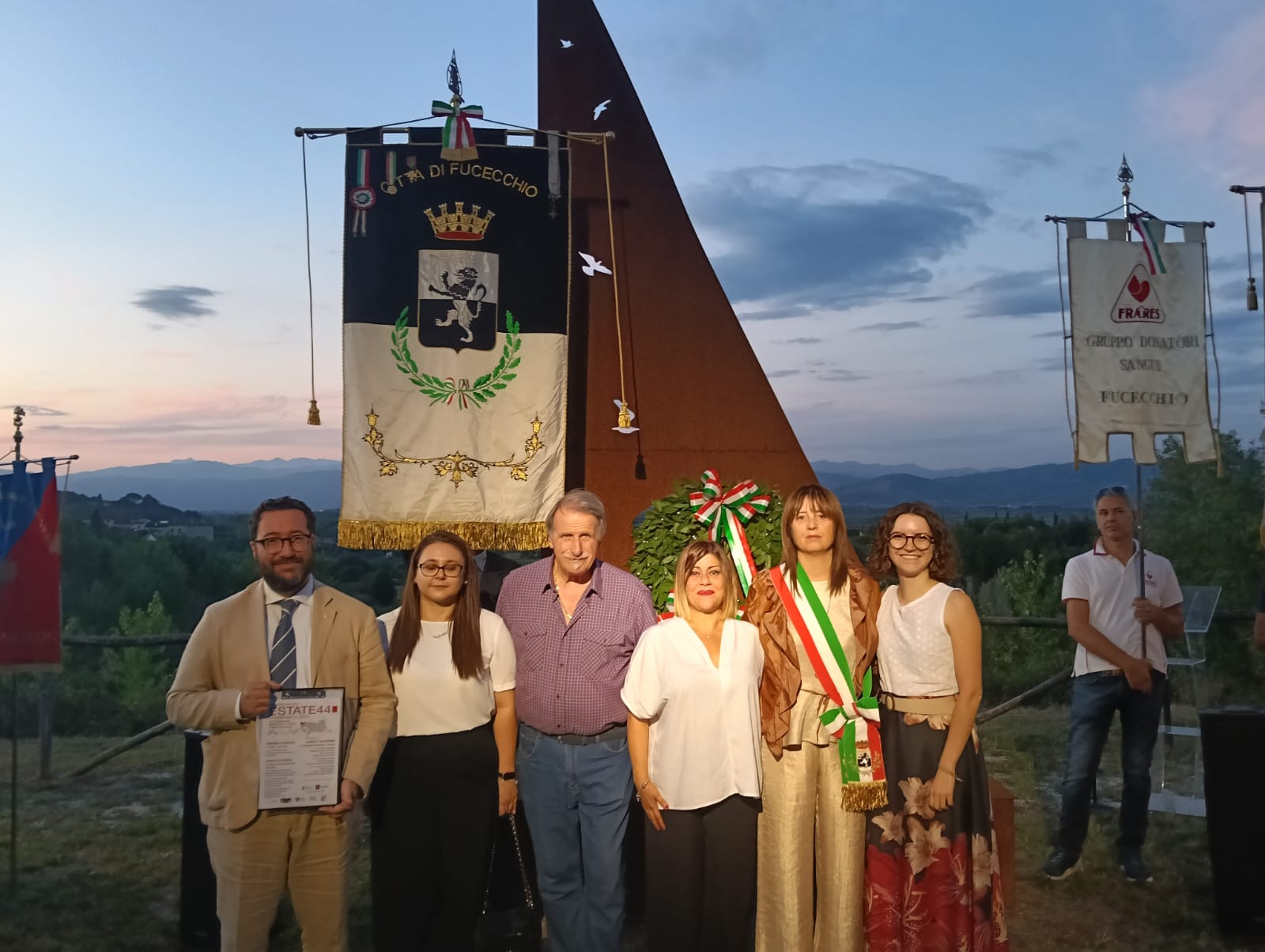 Un momento della commemorazione dell'Eccidio del Padule di Fucecchio