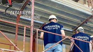 Controlli in edilizia del Nucleo Carabinieri Ispettorato del Lavoro