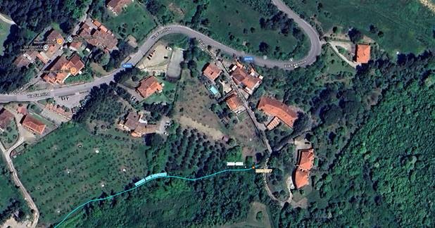 Lavori a Fiesole Fosso Bosconi Olmo 2025: localizzazione (Fonte immagine Consorzio di Bonifica Medio Valdarno)